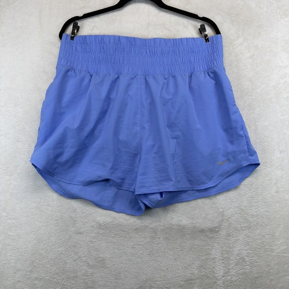Nike Dri-FIT Womens Running Shorts XL Lot 2 Pink Blue Athletic Workout Gym